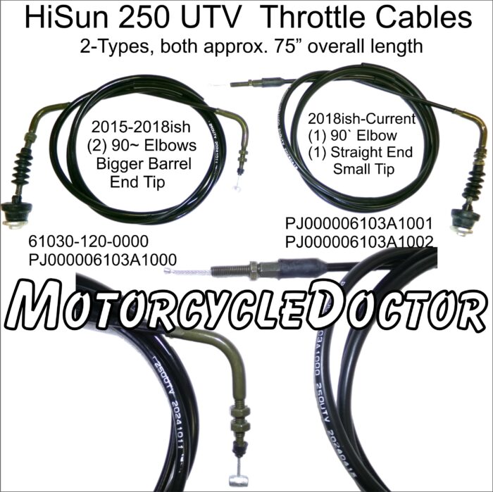 Throttle Cable HS 250 (1) 90 Degree Elbow and Straight Threaded End - Image 2