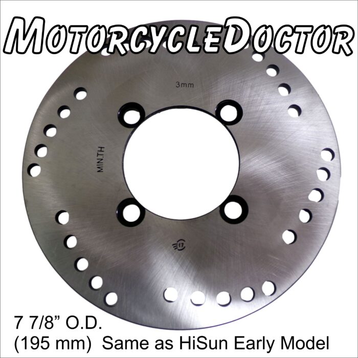 Brake Disc Plate Front Odes Early 7 7/8"