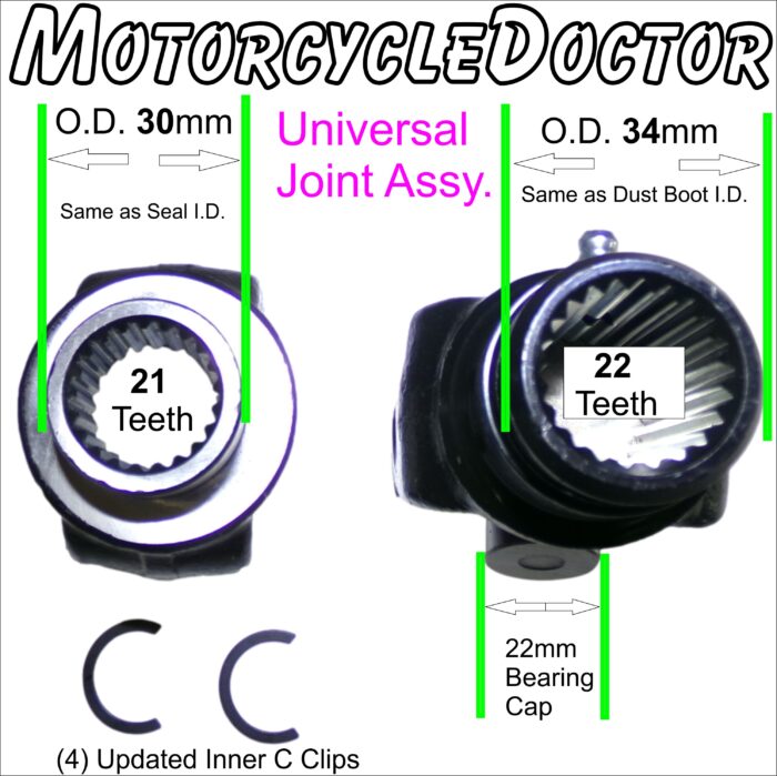 Universal Joint and Yokes 22mm Assy. A and B Yoke - Image 4