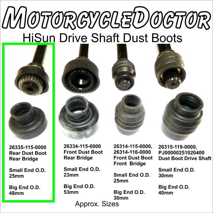 Dust Boot Rear Drive Shaft Rear