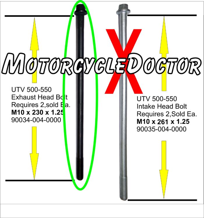 Head Bolt 500-550 Exhaust M10x230