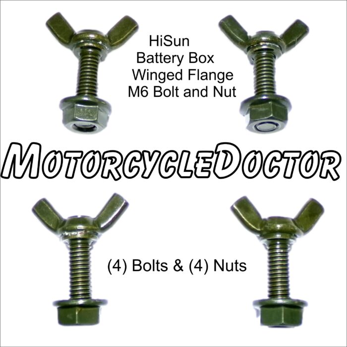 Battery Box Winged M6 Bolt & Nut, Kit of 8Pc.