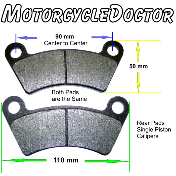 Odes Brake Pads Rear Single Piston