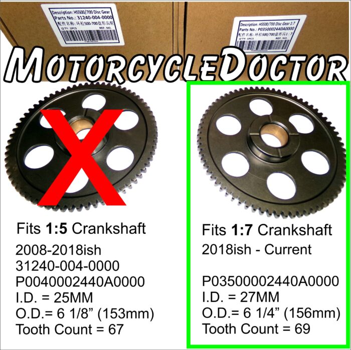 STARTER RING DISK GEAR 1:7 450/500/550/700/750 69Teeth