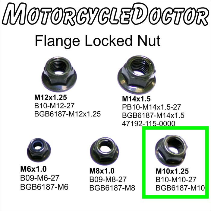 Nut Flanged M10 x 1.25 Locked Nut Hexagon