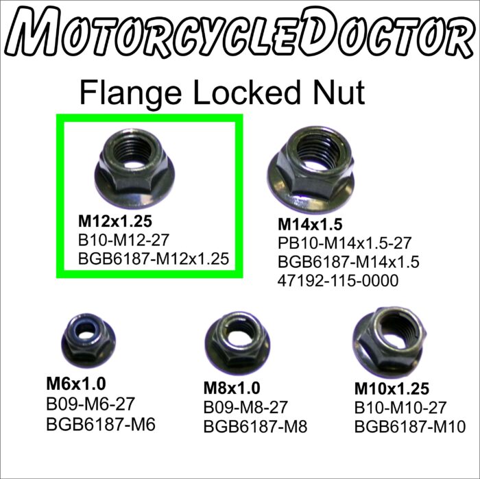 Nut Flanged M12 x 1.25 Locked Nut Hexagon