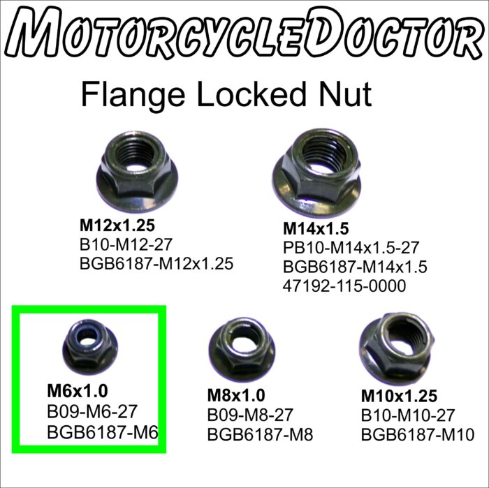 Nut Flanged M6 Locked Nut Hexagon