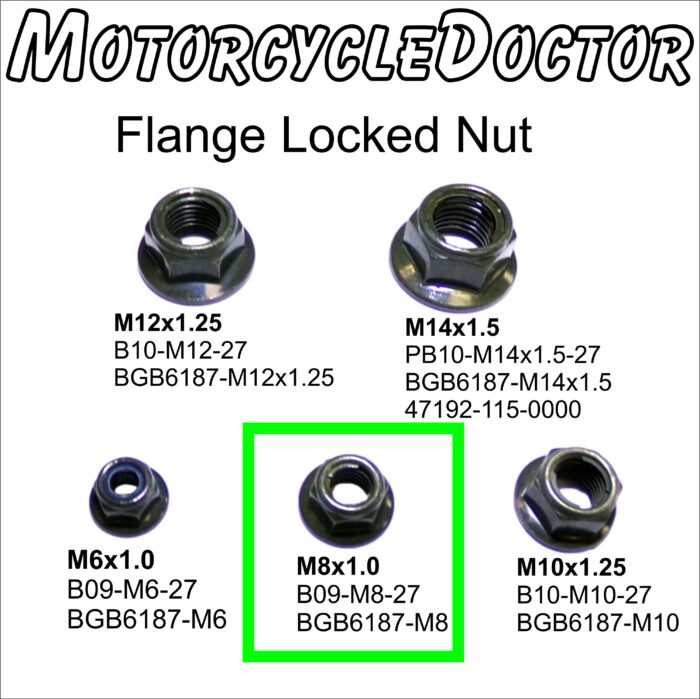 Nut Flanged M8 Locked Nut Hexagon