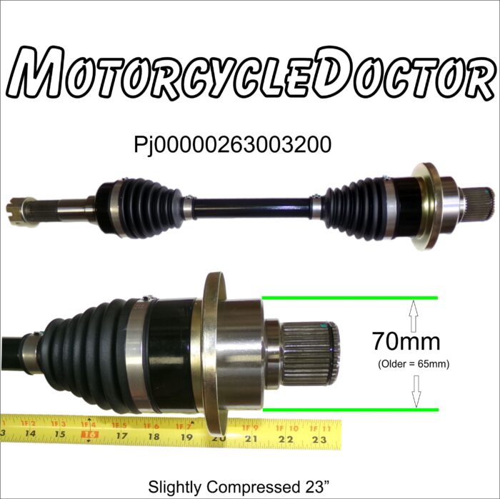 CV Axle 400 Rear Left New 70mm Seal Type