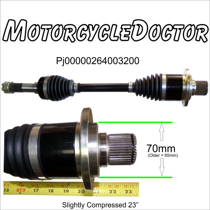 CV Axle 400 Right Rear New 70mm Seal Type