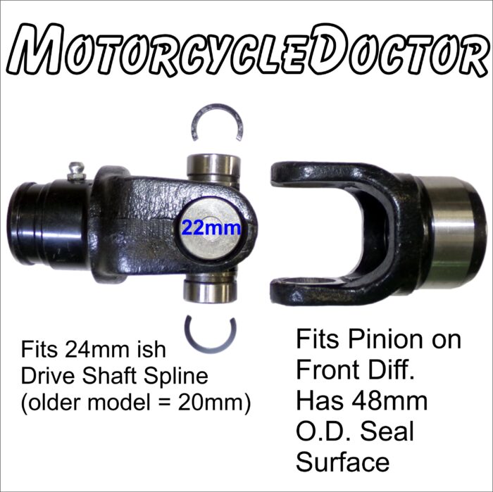 U Joint and Yokes Front Diff to 24mm ish Drive Shaft