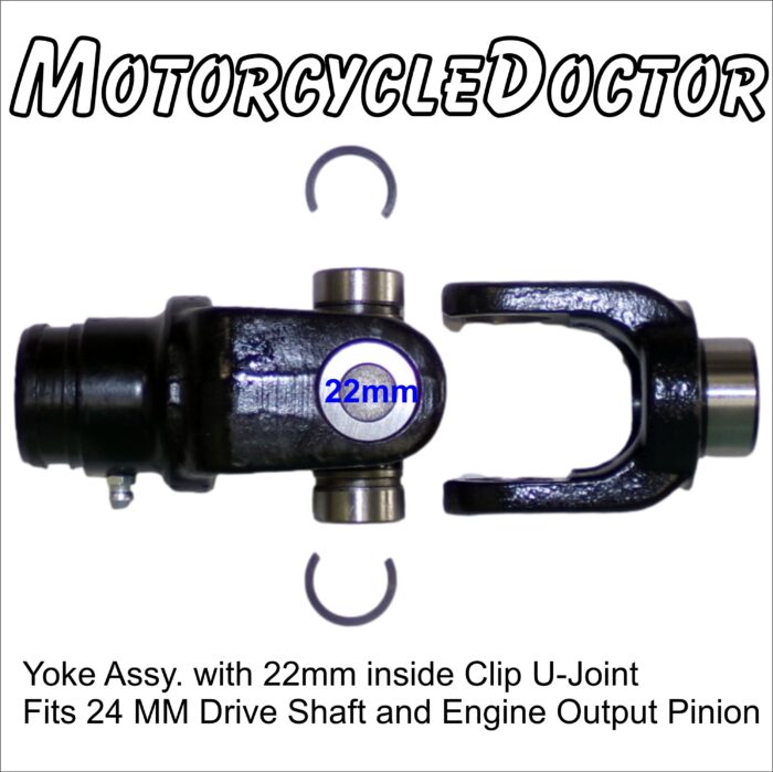 Universal Joint and Yokes fits 24mm Drive Shaft and Engine Output Pinion