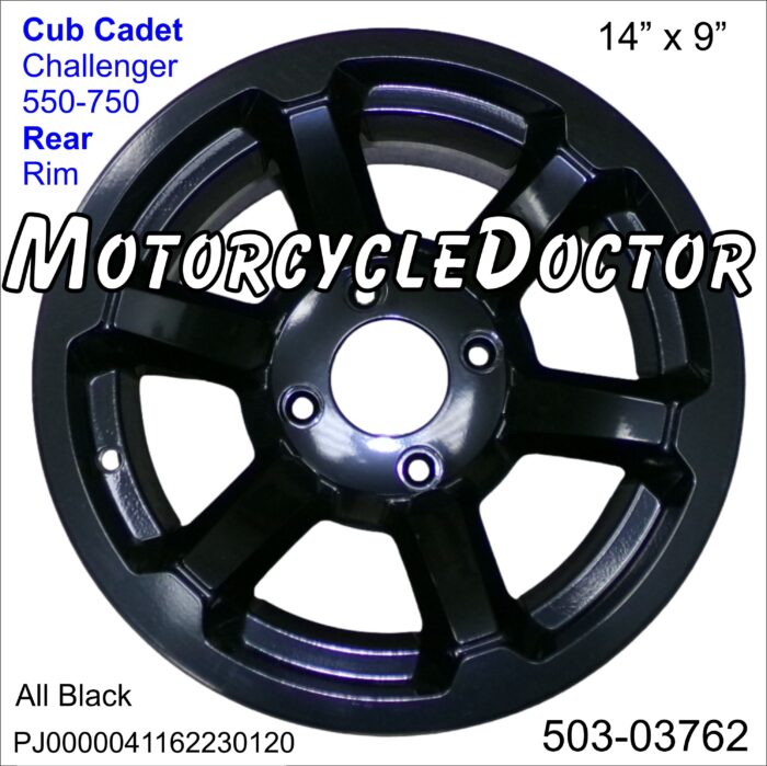 Rim Rear Wheel 6 Spoke Black 14" Cub Cadet MTD