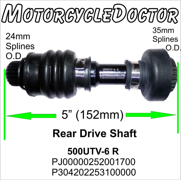 Rear Drive Shaft UTV450, 500 5"(152mm) Driveshaft