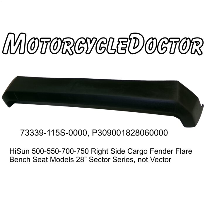 Fender Flare Cargo Bed Rear Right Bench Seat Model